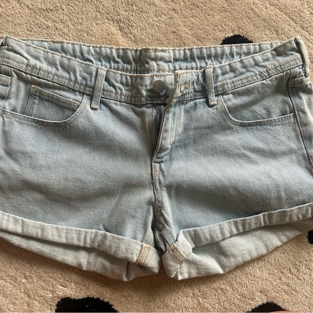 H&M Blue Jean Shorts with Rolled Hems